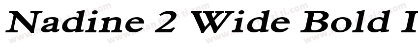 Nadine 2 Wide Bold I字体转换